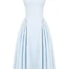 Dorothy Italian Azure Cotton Midi Sundress