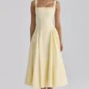 Dorothy Lemon Cotton Midi Sundress