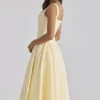 Dorothy Lemon Cotton Midi Sundress
