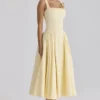 Dorothy Lemon Cotton Midi Sundress