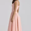 Dorothy Peach Cotton Midi Sundress