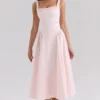 Dorothy Rose Pink Stretch Cotton Midi Sundress