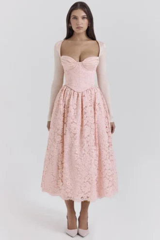 Duchess Ballerina Pink Lace Corset, Skirt and Bolero