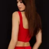 Edetta Scarlet Mesh Corset