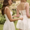 Elara White Broderie Anglais Mini Dress