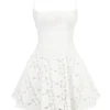 Elara White Broderie Anglais Mini Dress
