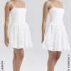 Elara White Broderie Anglais Mini Dress
