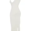 Eleanora Ivory Plunge Maxi Dress