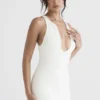 Eleanora Ivory Plunge Maxi Dress