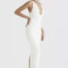 Eleanora Ivory Plunge Maxi Dress