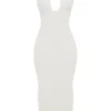 Eleanora Ivory Plunge Maxi Dress