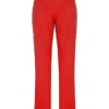 Elenaora Scarlet Vegan Leather Trousers