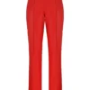 Elenaora Scarlet Vegan Leather Trousers