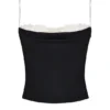 Eli Black & Off White Underwired Top