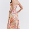 Elia Ivory Floral Midi Sundress