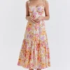 Elia Ivory Floral Midi Sundress
