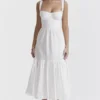 Elia White Broderie Anglaise Midi Sundress