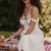 Elia White Broderie Anglaise Midi Sundress