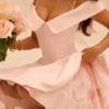 Elida Ballerina Pink Off Shoulder Mini Dress