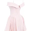 Elida Ballerina Pink Off Shoulder Mini Dress