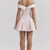 Elida Ballerina Pink Off Shoulder Mini Dress