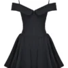 Elida Black Off Shoulder Mini Dress