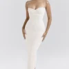Elinor Cream Tea Frill Lace Midi Dress