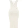 Elinor Cream Tea Frill Lace Midi Dress