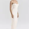Elinor Cream Tea Frill Lace Midi Dress