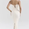 Elinor Cream Tea Frill Lace Midi Dress