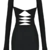 Elize Black Mini Dress
