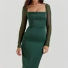 Ellica Emerald Green Midi Dress