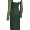 Ellica Emerald Green Midi Dress