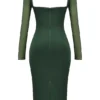 Ellica Emerald Green Midi Dress