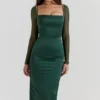 Ellica Emerald Green Midi Dress