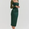 Ellica Emerald Green Midi Dress