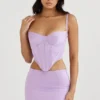 Tamsin Orchid Satin Corset