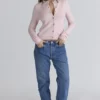 Emblem Pink Cashmere + Wool Cardigan
