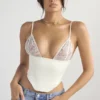 Emilee Ivory Satin and Lace Corset