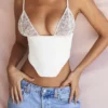 Emilee Ivory Satin and Lace Corset