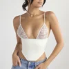 Emilee Ivory Satin and Lace Corset