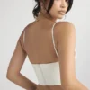 Emilee Ivory Satin and Lace Corset