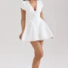 Emiliana White Stretch Cotton Mini Dress