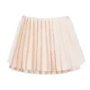 Emira Ivory Pleated Mini Skirt