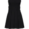 Emmanuela Black Strapless Detachable Bow Mini Dress