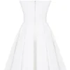 Emmanuela White Strapless Pleated Mini Dress