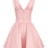 Emmeliette Powder Pink Satin Mini Dress