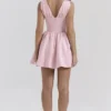Emmeliette Powder Pink Satin Mini Dress