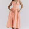 Emmelina Sorbet Cotton Corset Sundress