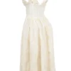Emmelina Vintage Ivory Floral Embroidered Corset Sundress